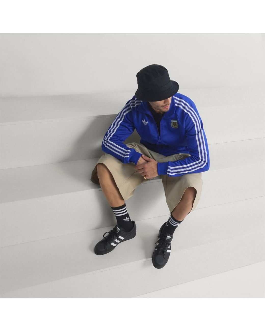 Adidas Blue Argentina Originals Track Top for men