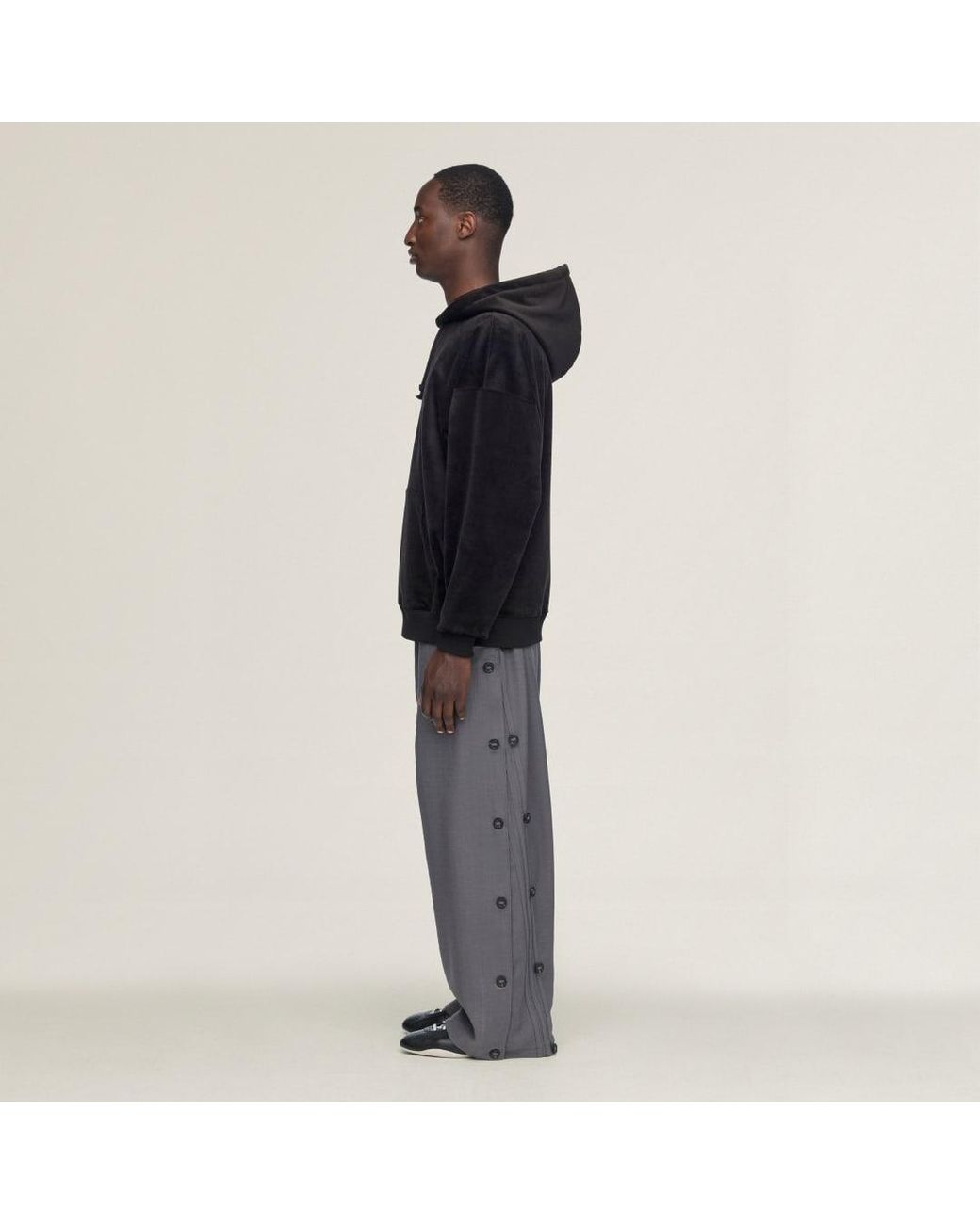 Adidas Black Y-3 Velvet Corduroy Hoodie