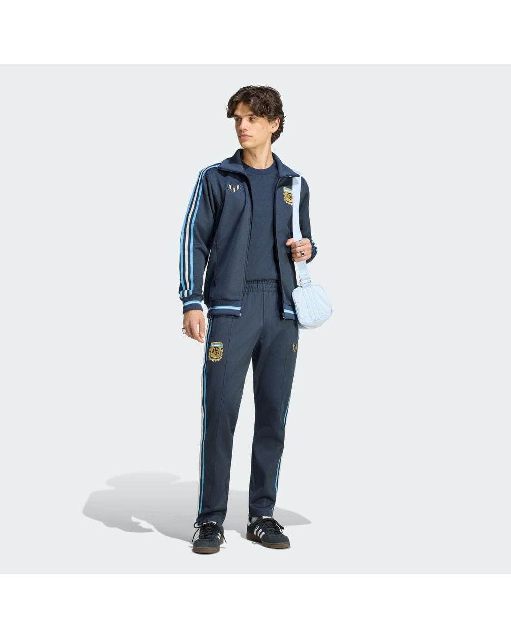 Adidas Blue Argentina Messi 26 Track Top for men
