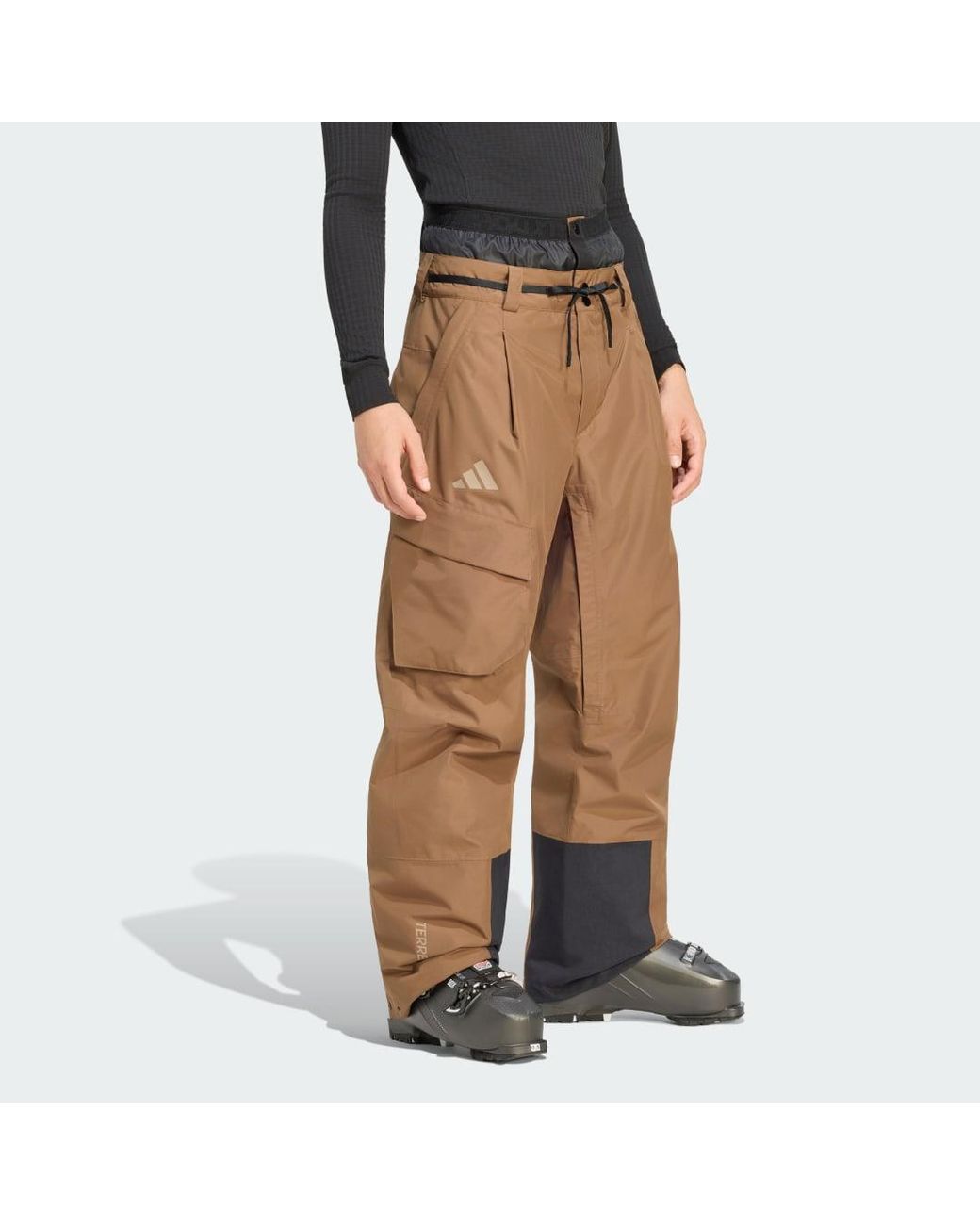 Adidas Brown Terrex Xploric 2 Layer Climaproof Insulated Tracksuit Bottoms for men