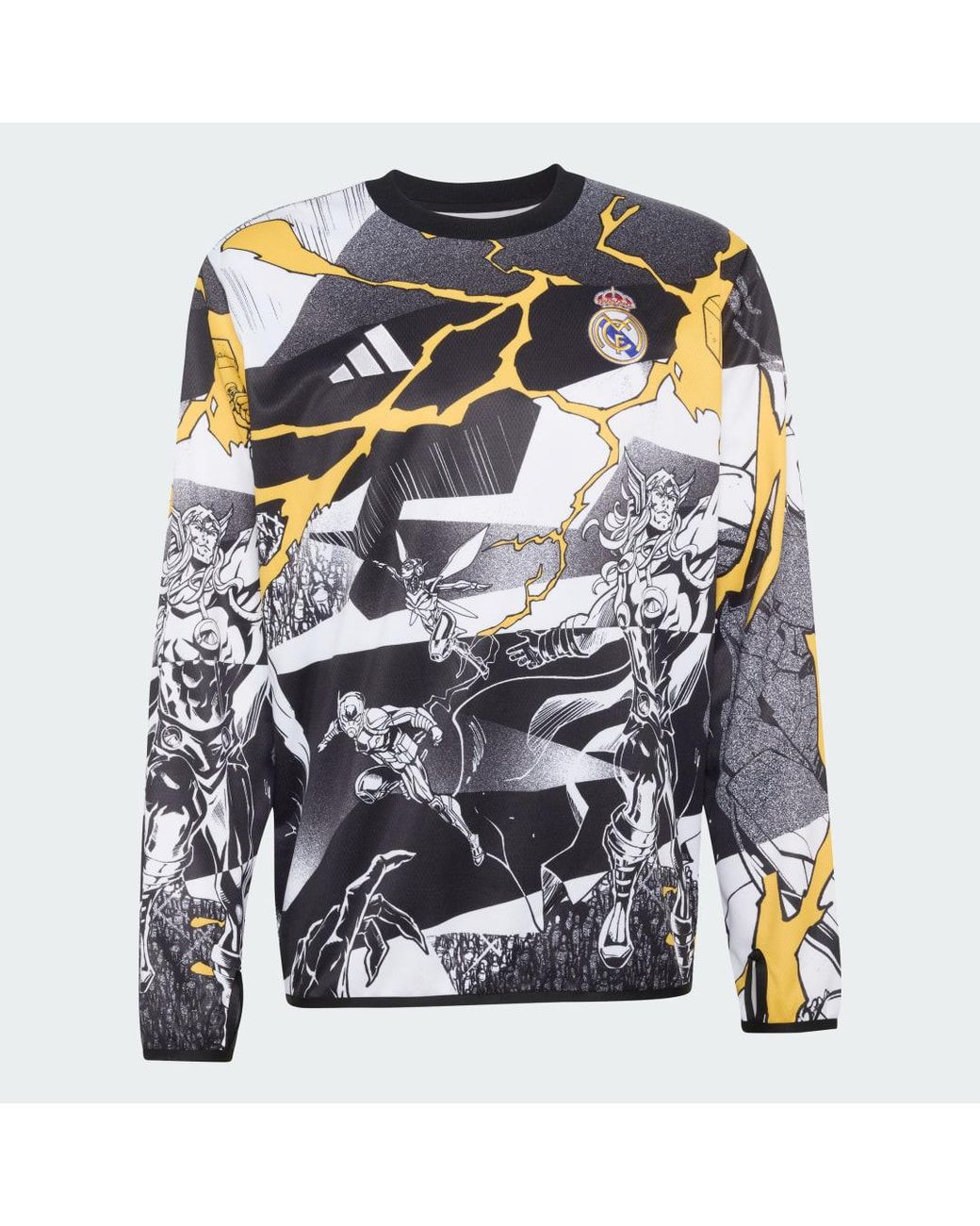 Adidas Blue Real Madrid Avengers 25/26 Pre-Match Warm Top for men