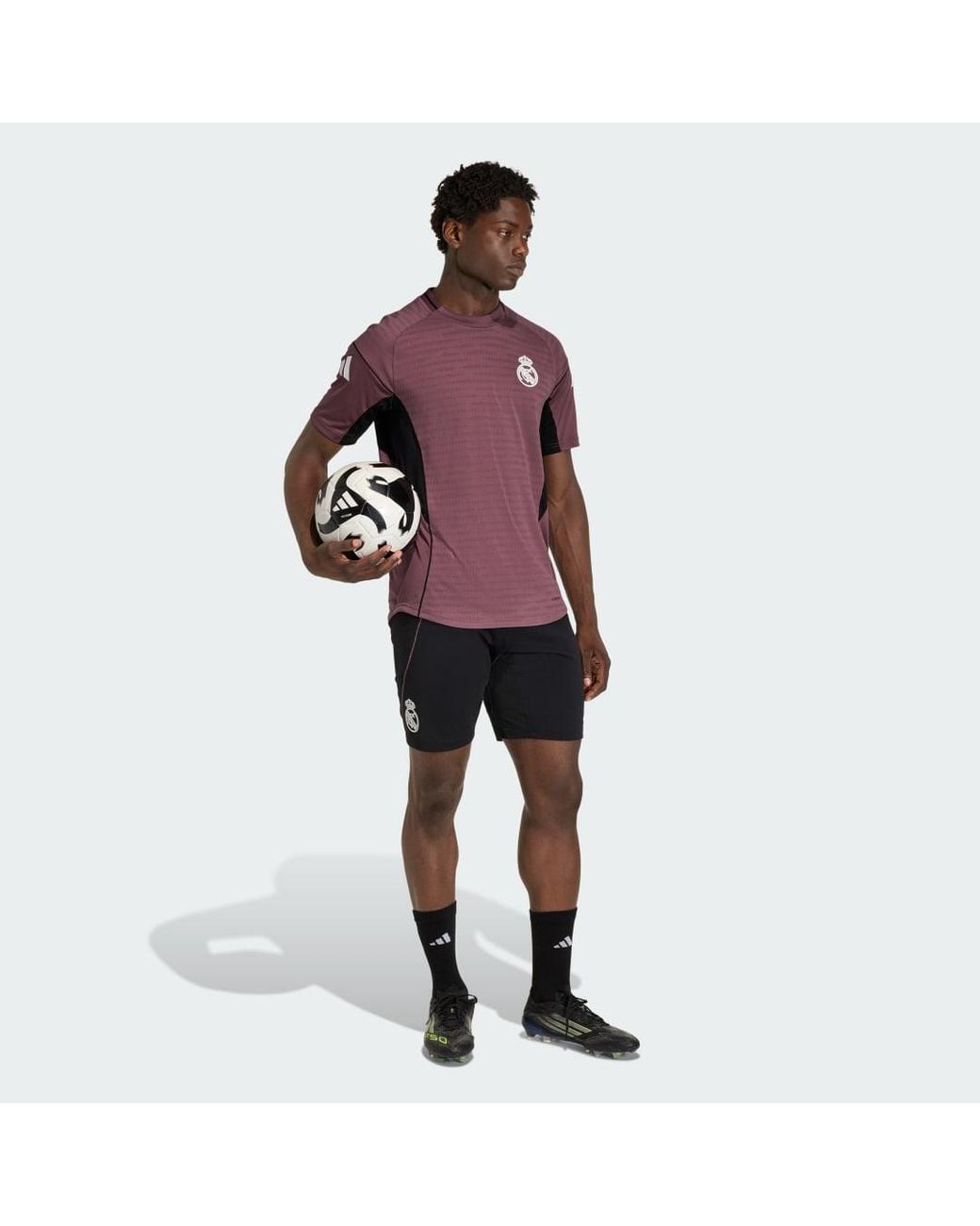 Adidas Purple Real Madrid Tiro 25 Pro Training Jersey for men