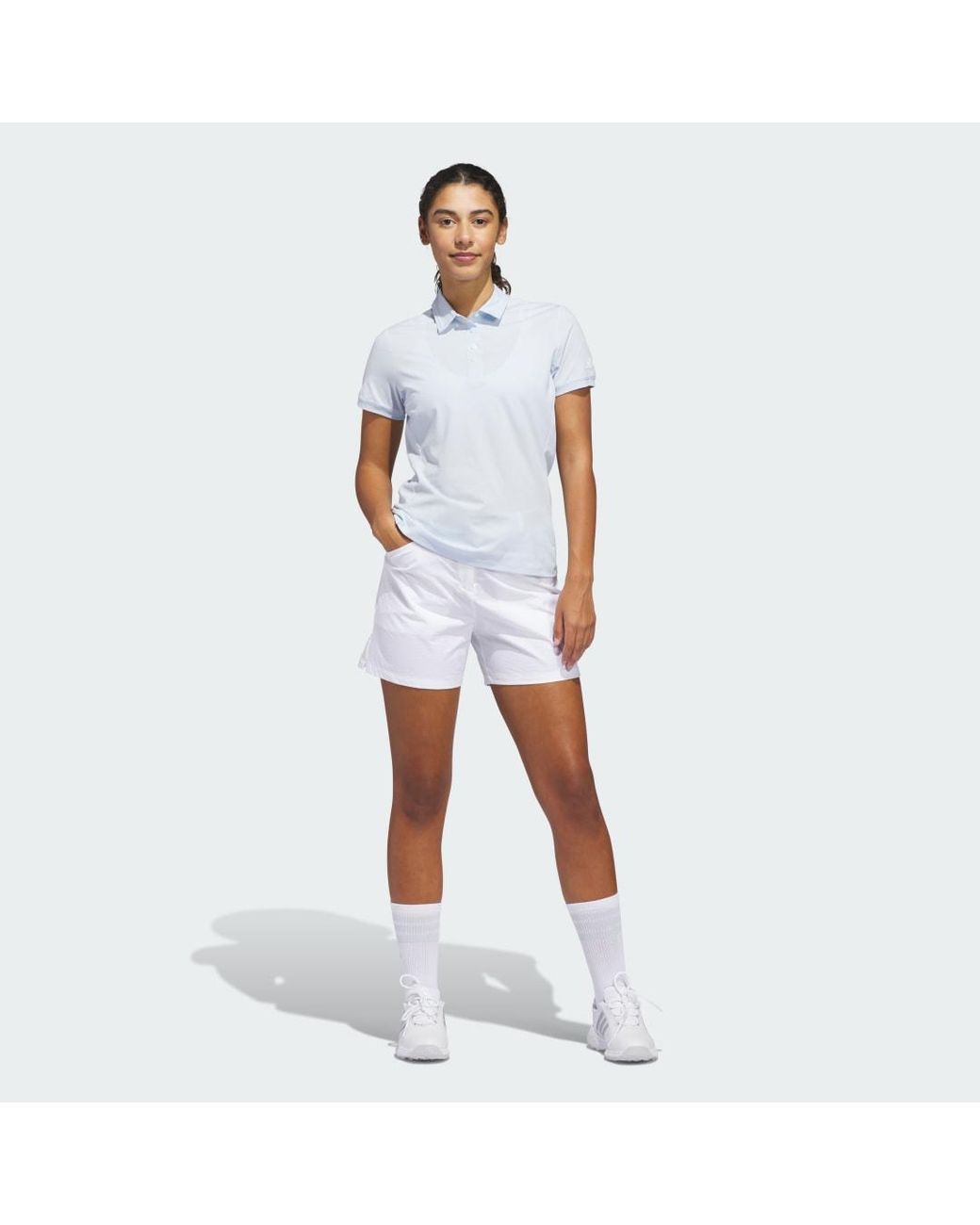 Adidas White Ultimate365 Tour Twistknit Polo Shirt
