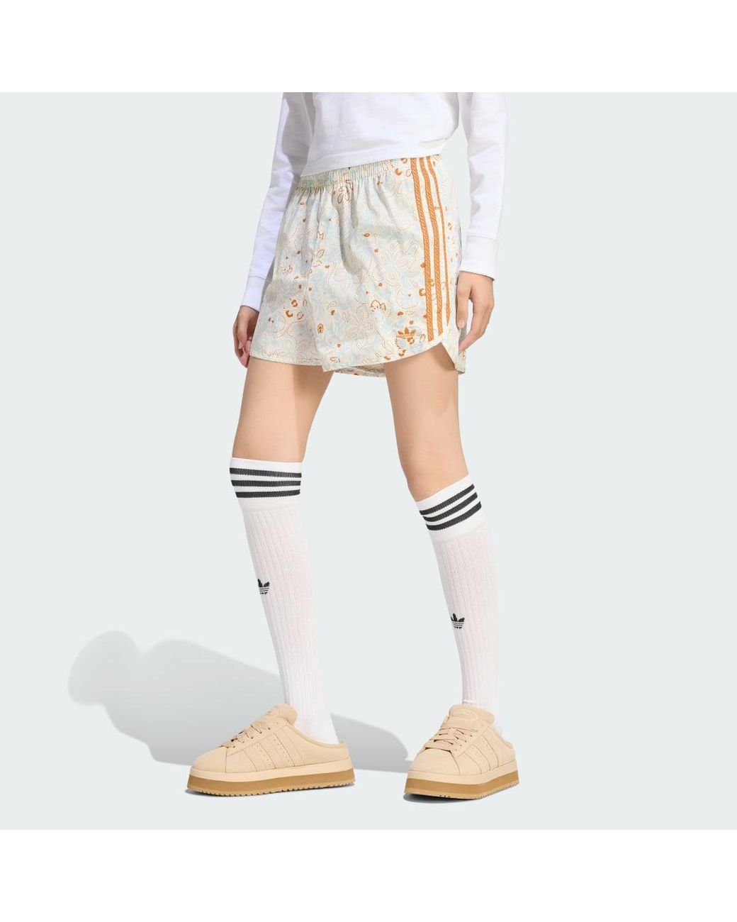 Adidas White Summer Glow Aop Shorts