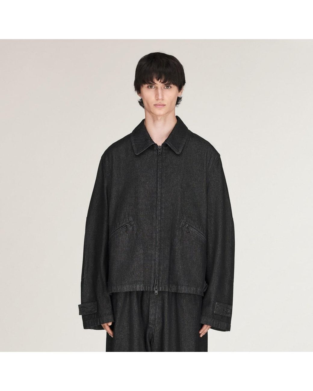 Adidas Black Y-3 Denim Blouson Jacket for men