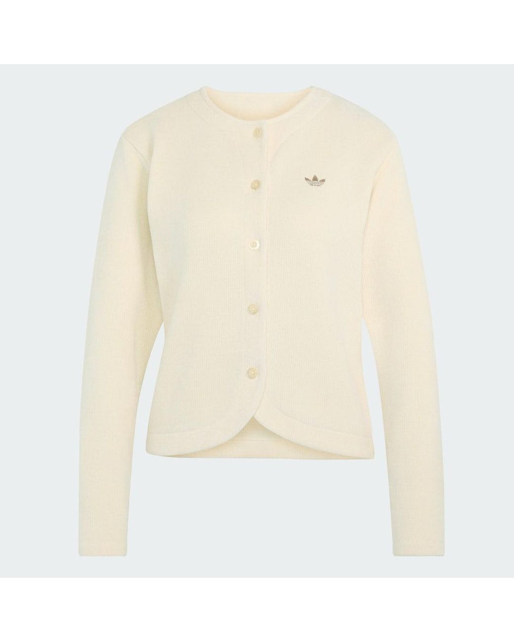 Adidas Natural Prem Ess Chenille Button Up Cardigan