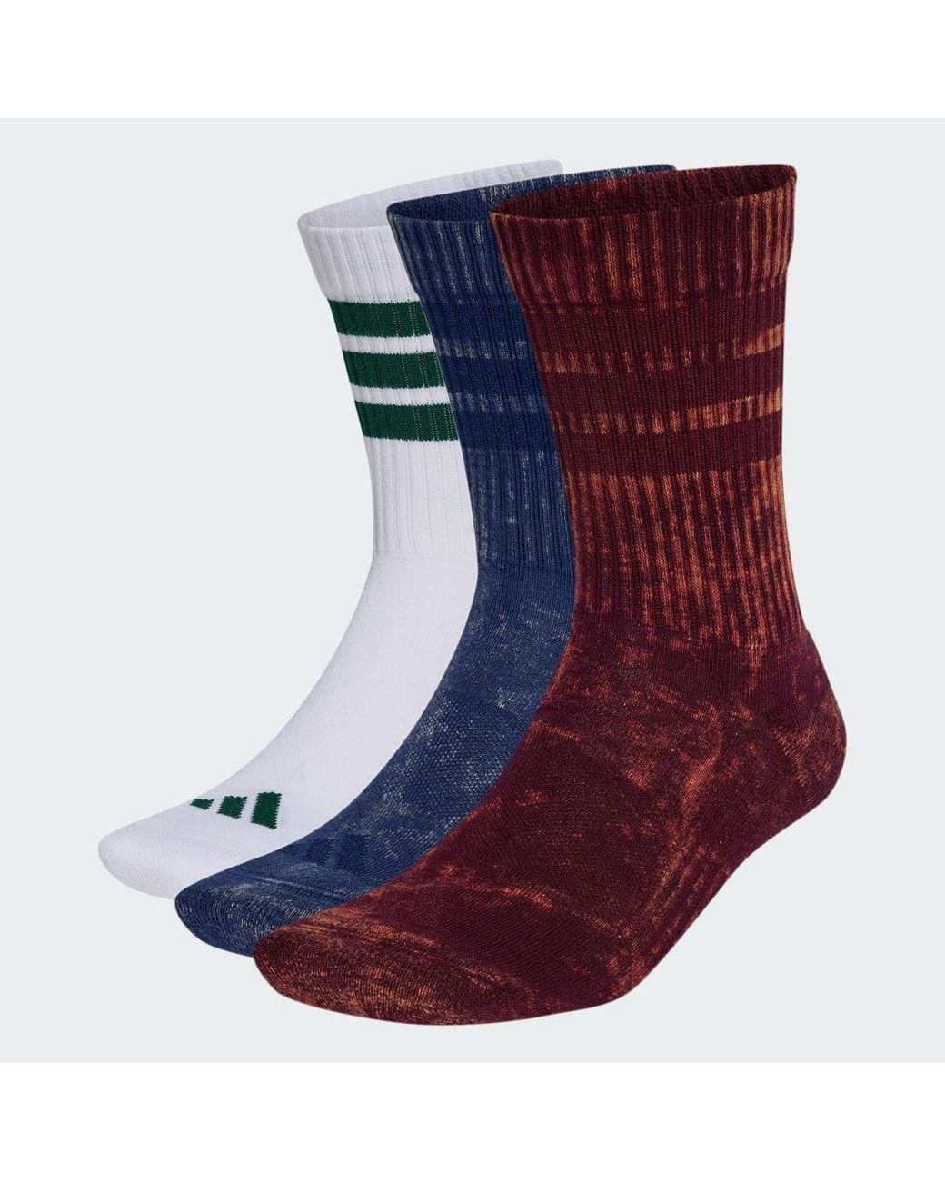 Adidas Blue Stonewash Crew Socks 3 Pairs