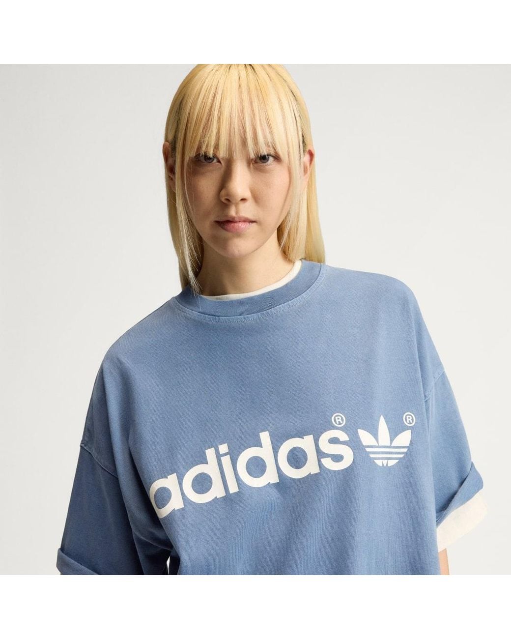 Adidas Blue Adisignature Ny Washed T-Shirt