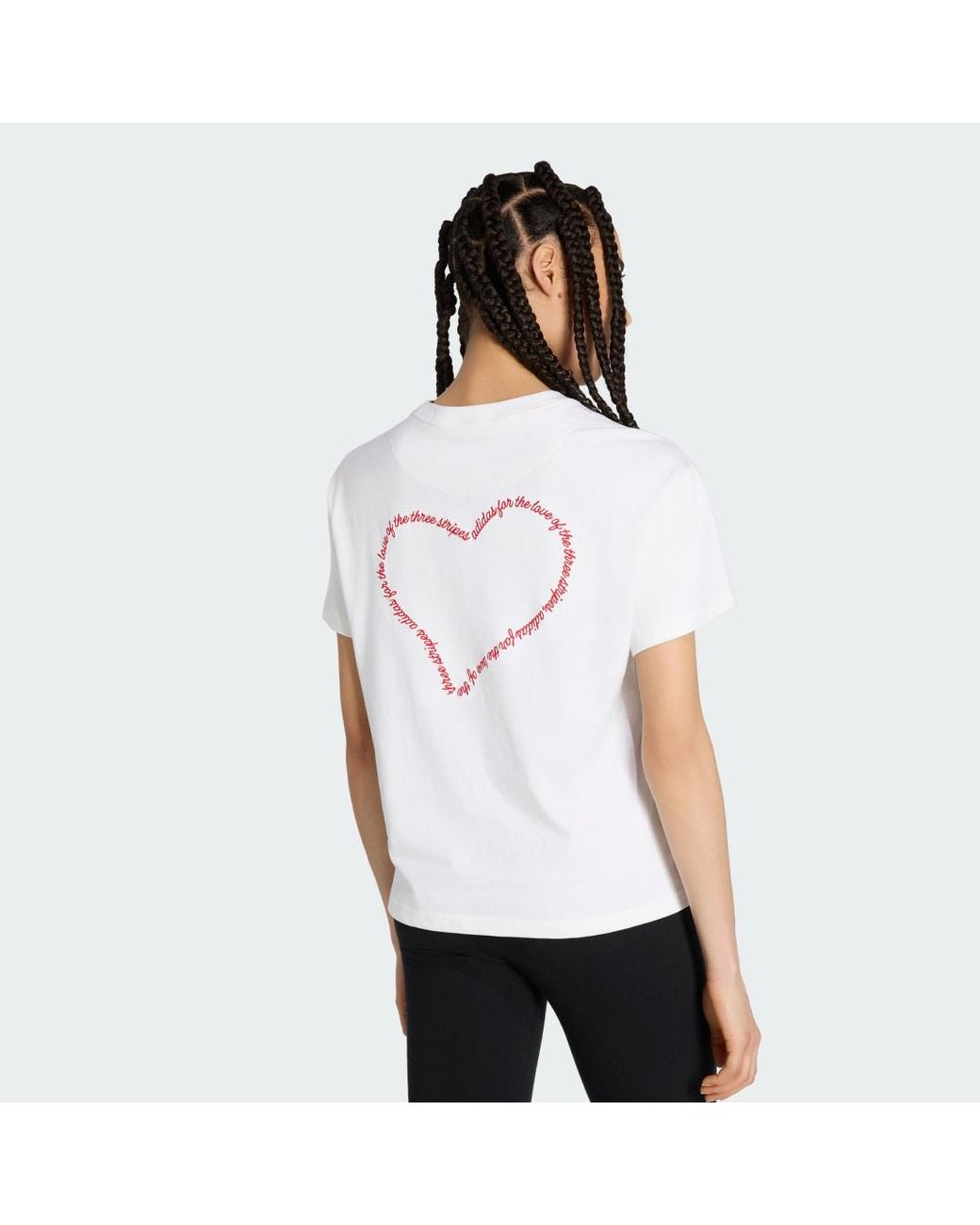 Adidas White Embroidery Pack Loose Graphic T-Shirt