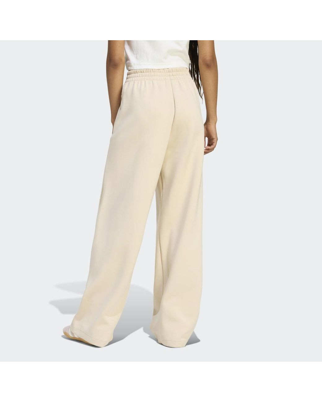 Adidas Natural Soft Lux Straight Leg Tracksuit Bottoms