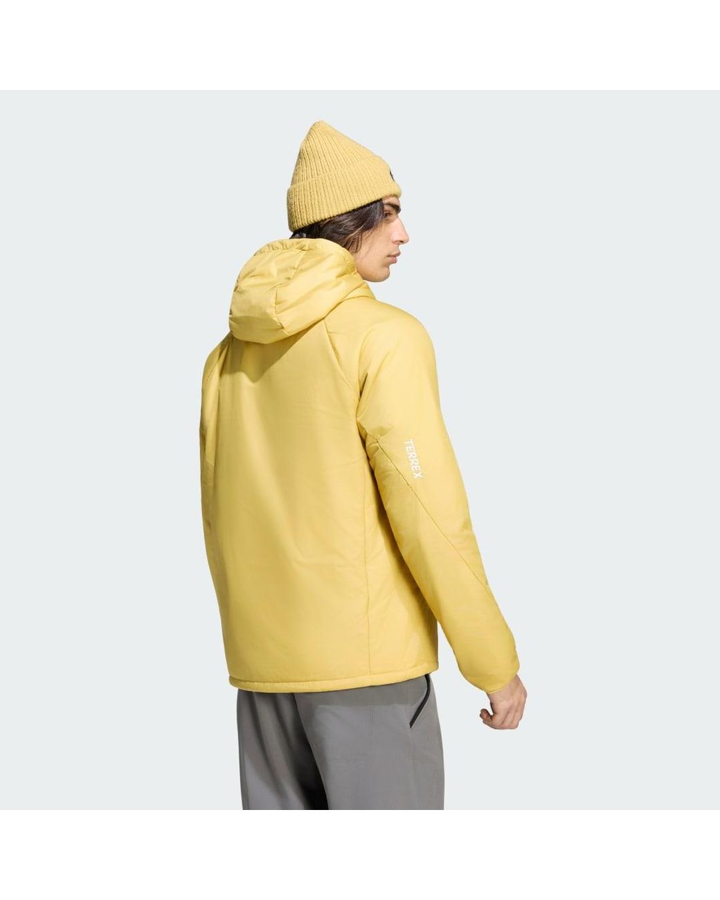 Adidas Yellow Terrex Multi Climawarm Insulated Hooded Jacket for men
