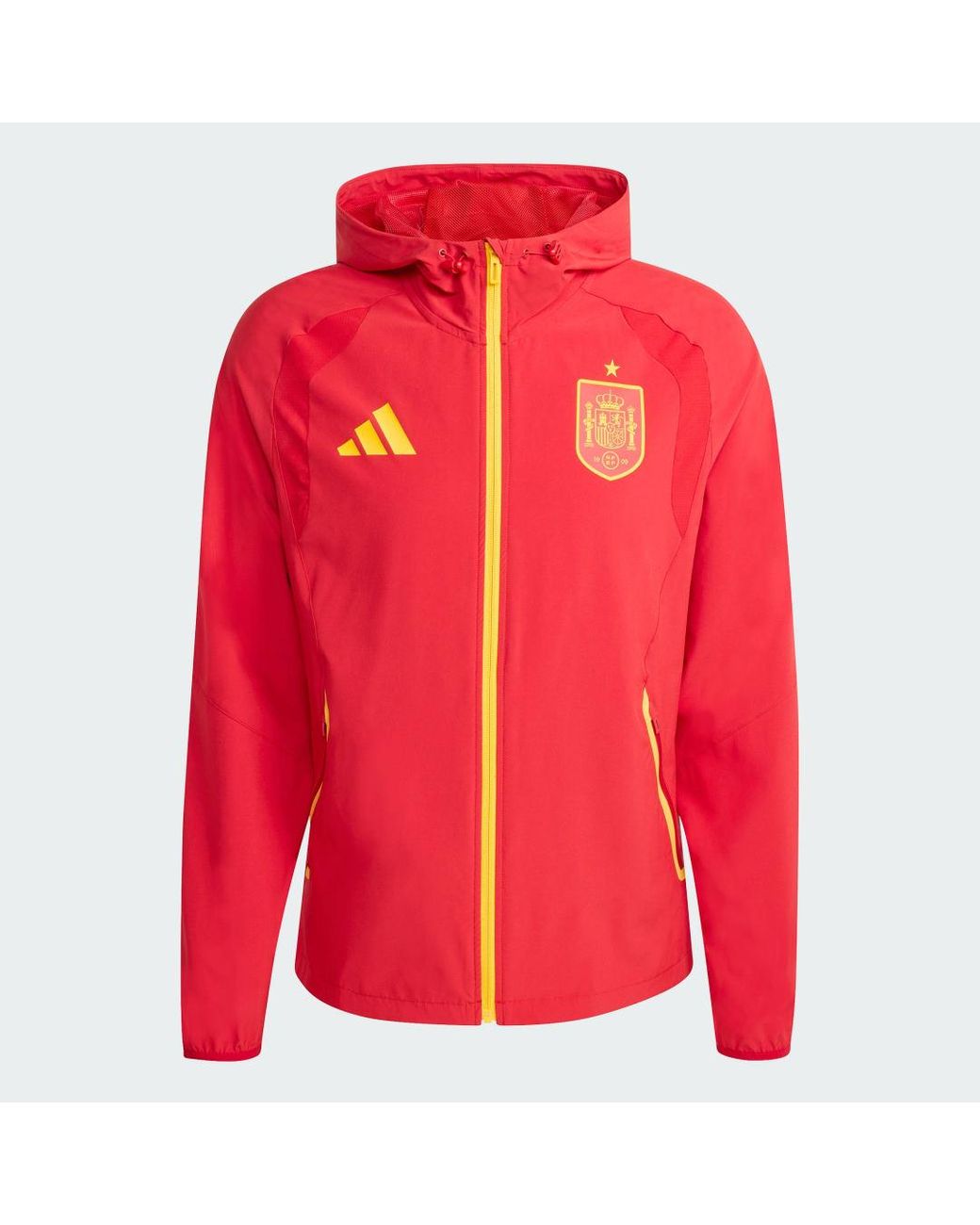 Adidas Red Spain Tiro Travel Full Zip Windbreaker Jacket for men