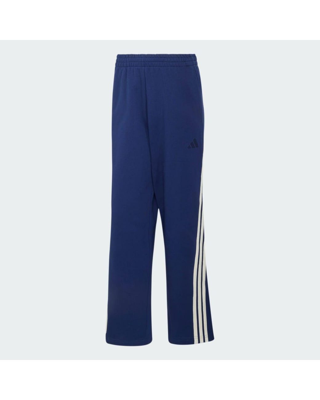 Adidas Blue Kit 3-Stripes Wide Joggers for men