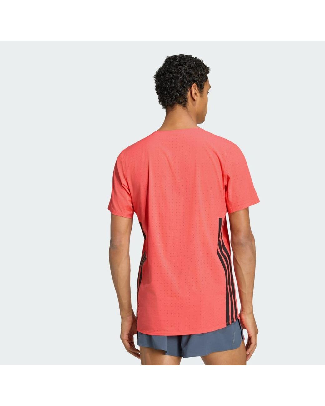 Adidas Red Adizero Running T-Shirt for men