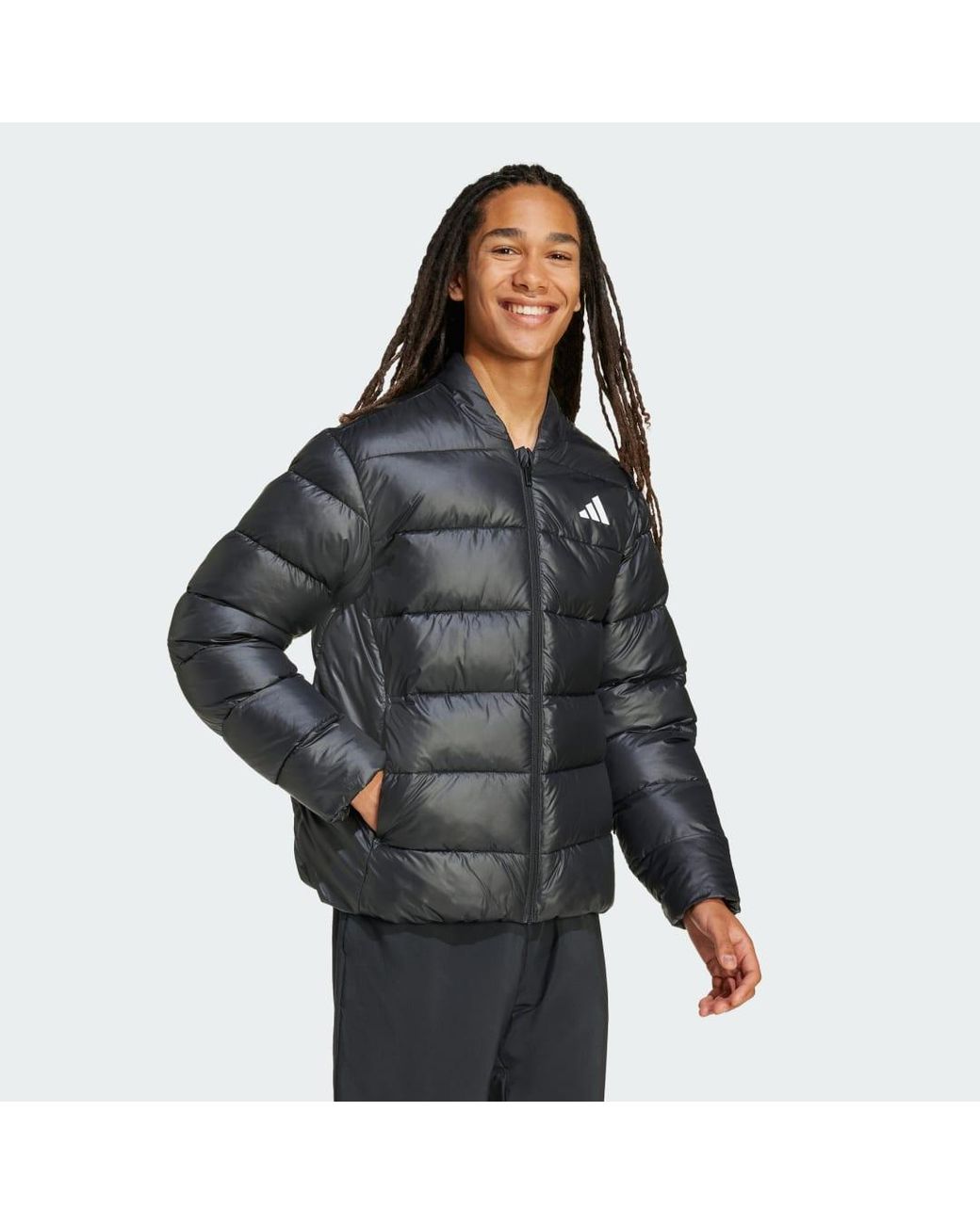 Adidas Black Essentials Climawarm Synthetic Down Jackets for men