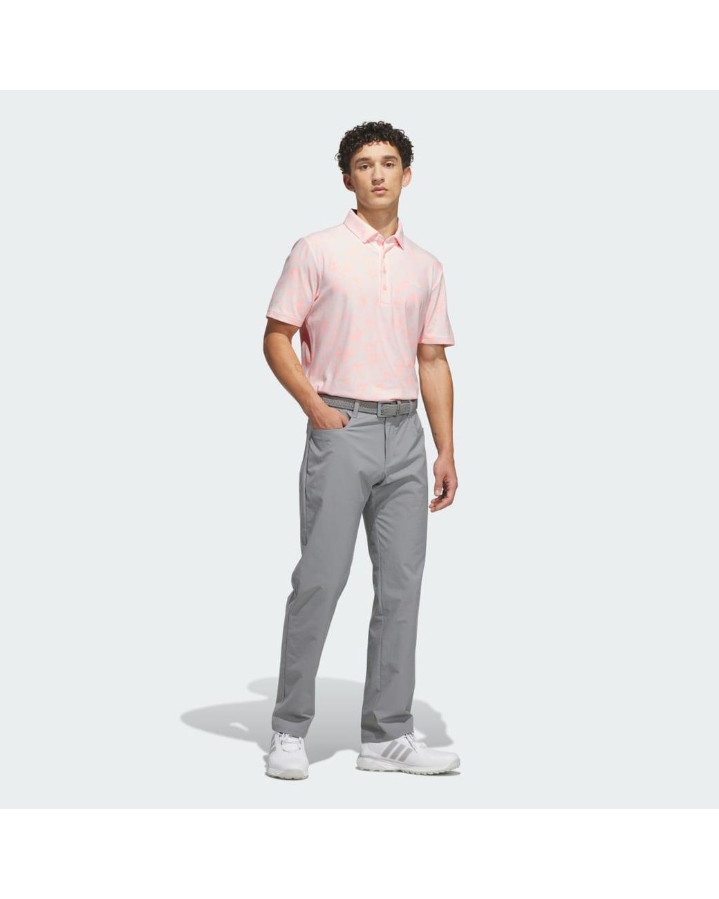 Adidas Red Ultimate365+ Climacool Butterspun Mighty Blossom Print Polo Shirt for men