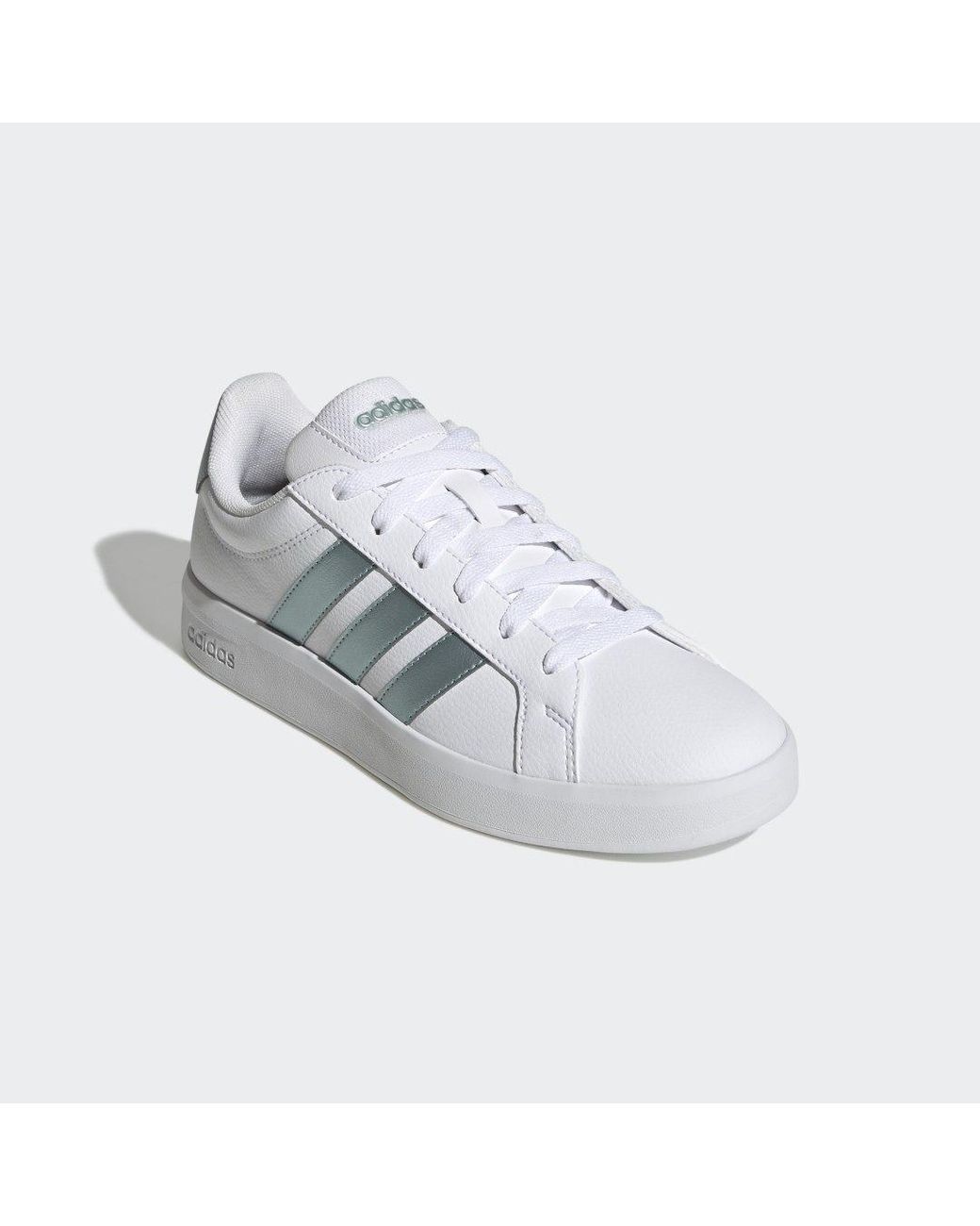 Adidas White Grand Court Base 3.0 Shoes