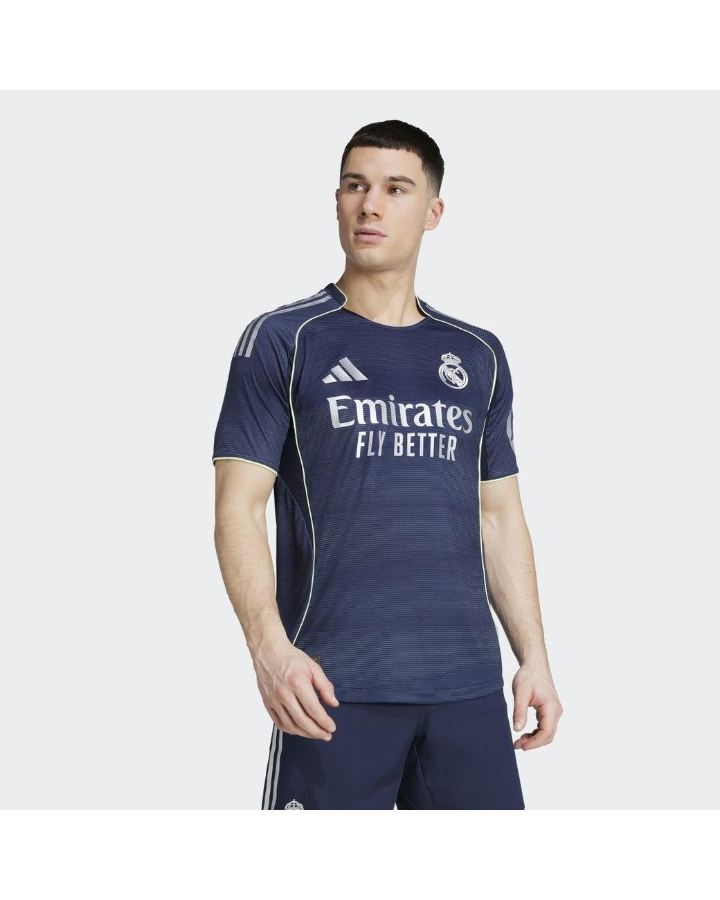 Adidas Blue Real Madrid 25/26 Away Authentic Jersey for men