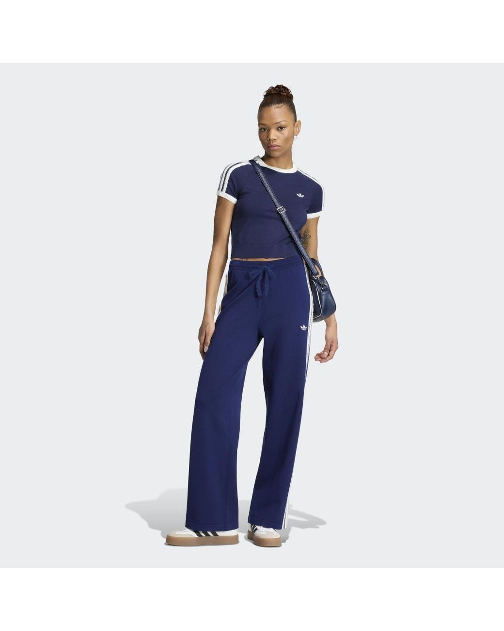 Adidas Blue Knit Firebird Track Pant