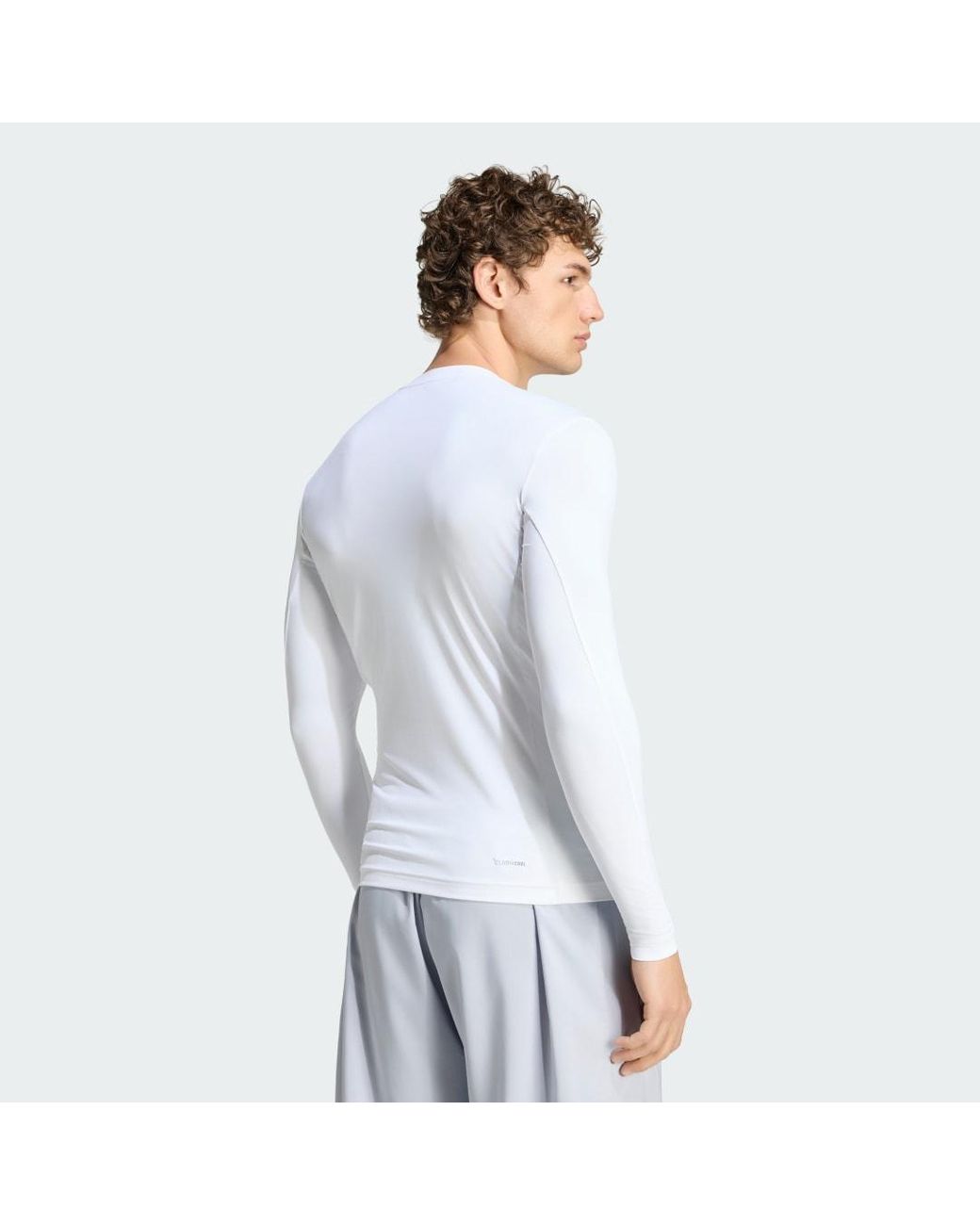 Adidas White Primelift Essentials Workout Long Sleeves T-Shirt for men