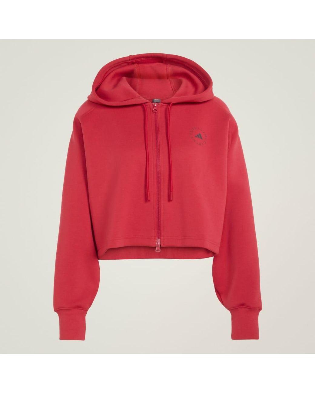 Adidas Red By Stella Mccartney Sportswear Cropped Hoodie