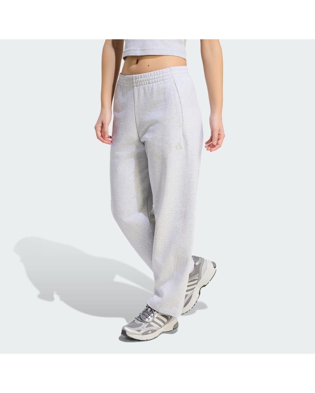 Adidas Gray Kit Small Logo Barrel Joggers