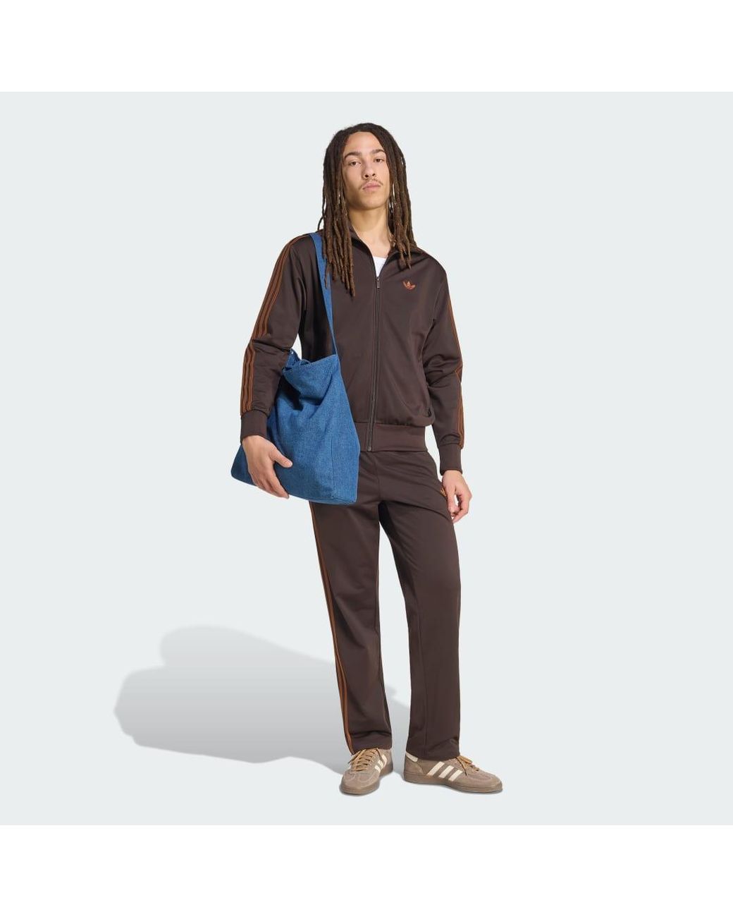 Adidas Brown Firebird Track Tracksuit Bottoms for men