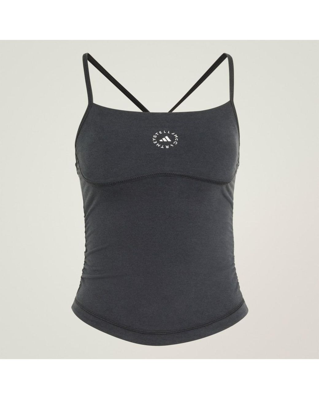 Adidas Originals Black Tank Top Adidas By Stella Mccartney Studio Spaghetti Crop Top