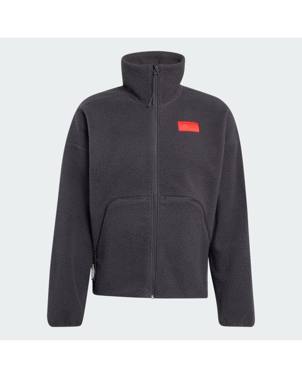 Adidas Gray Audi Revolut F1 Team Elevated Polarfleece Jacket for men