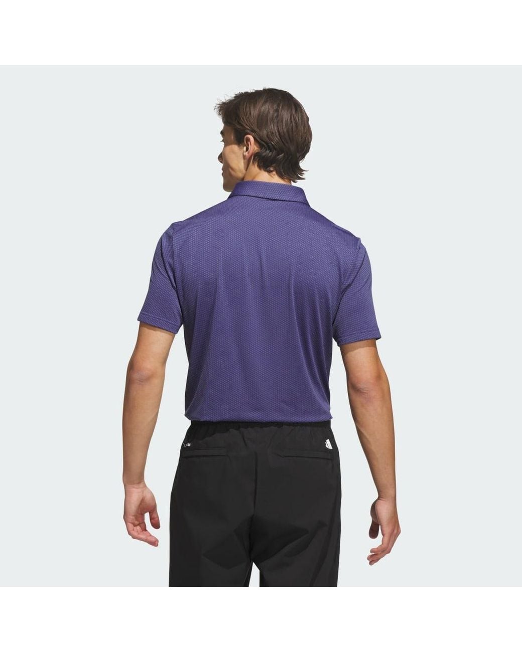 Adidas Purple Performance Textured Polo Shirt for men