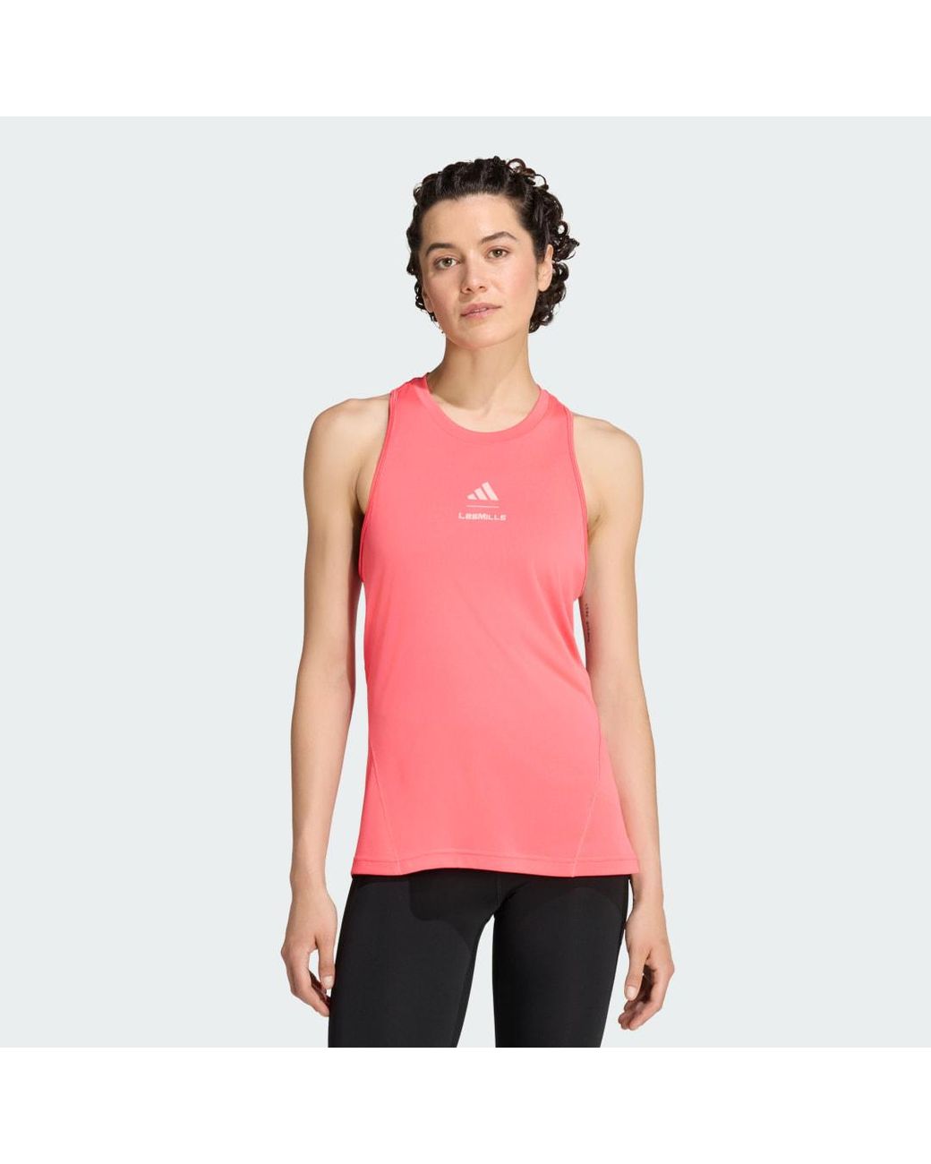 Adidas Pink Les Mills Graphic Tank Top