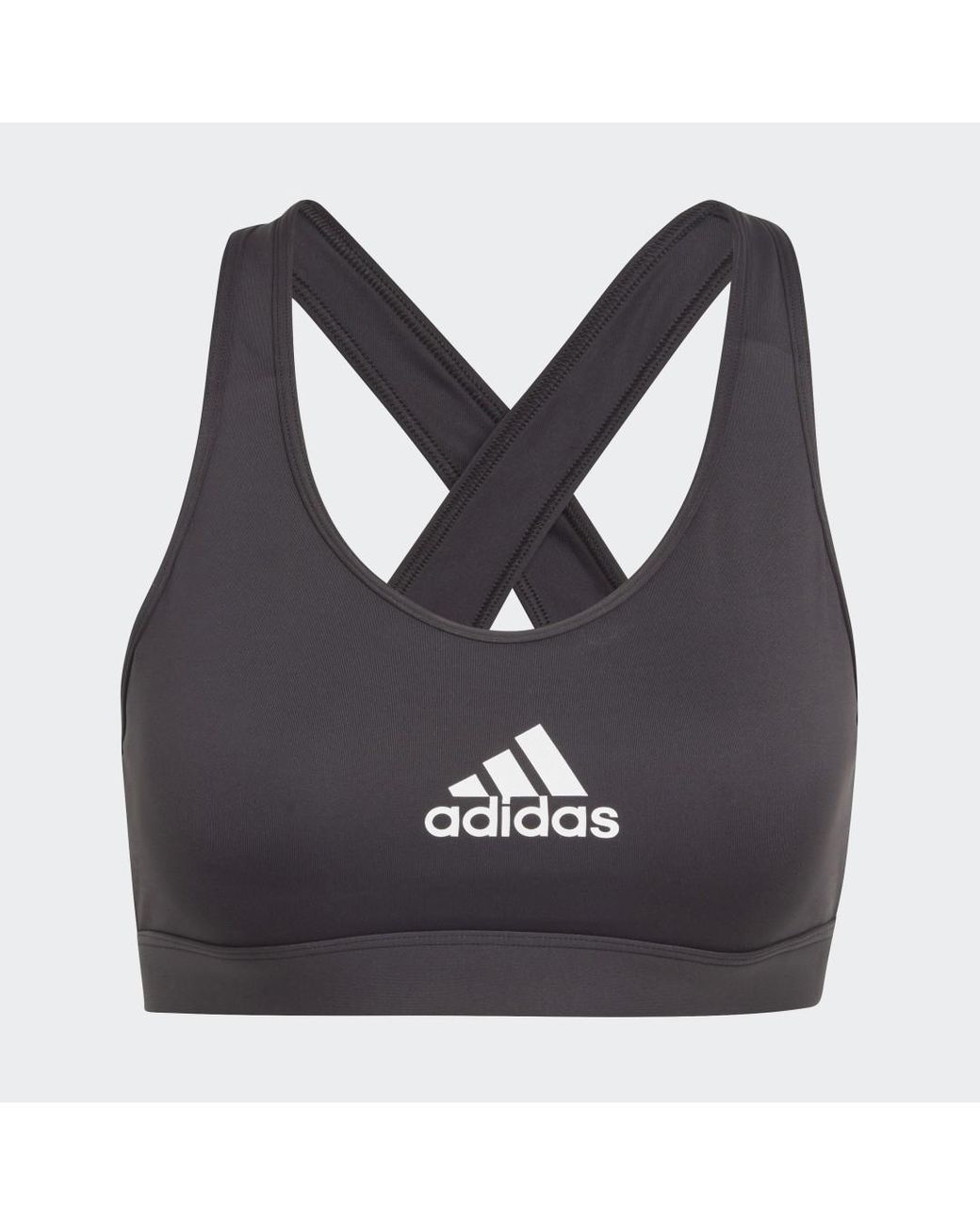 Adidas Blue Primeliftreact Train Medium Support Bra