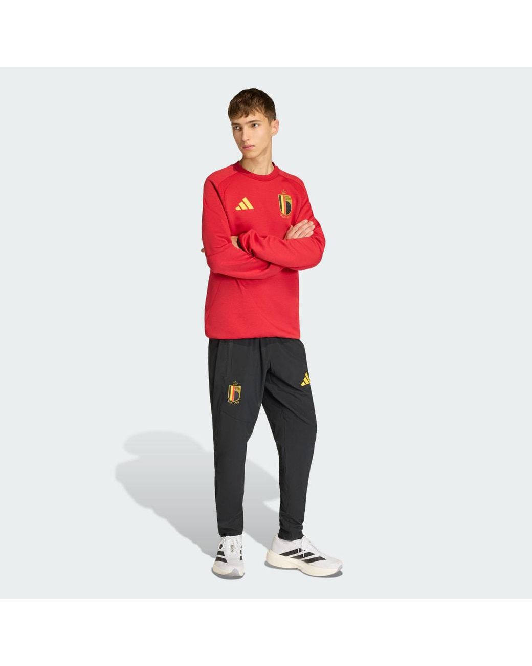 Adidas Black Belgium Tiro Travel Tracksuit Bottoms for men
