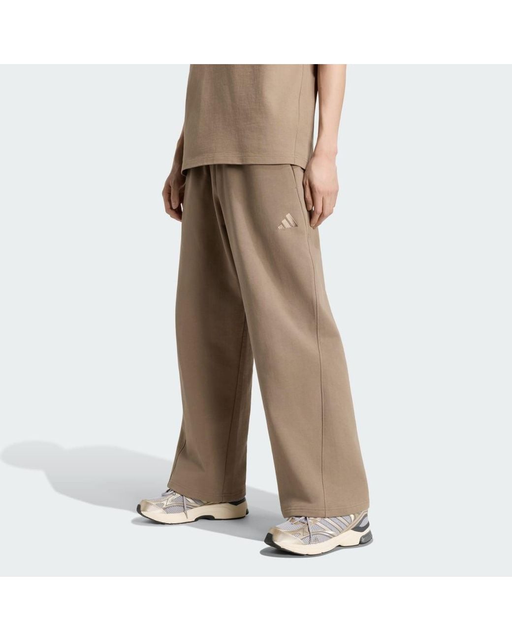 Adidas Brown Kit Small Logo Wide Joggers for men