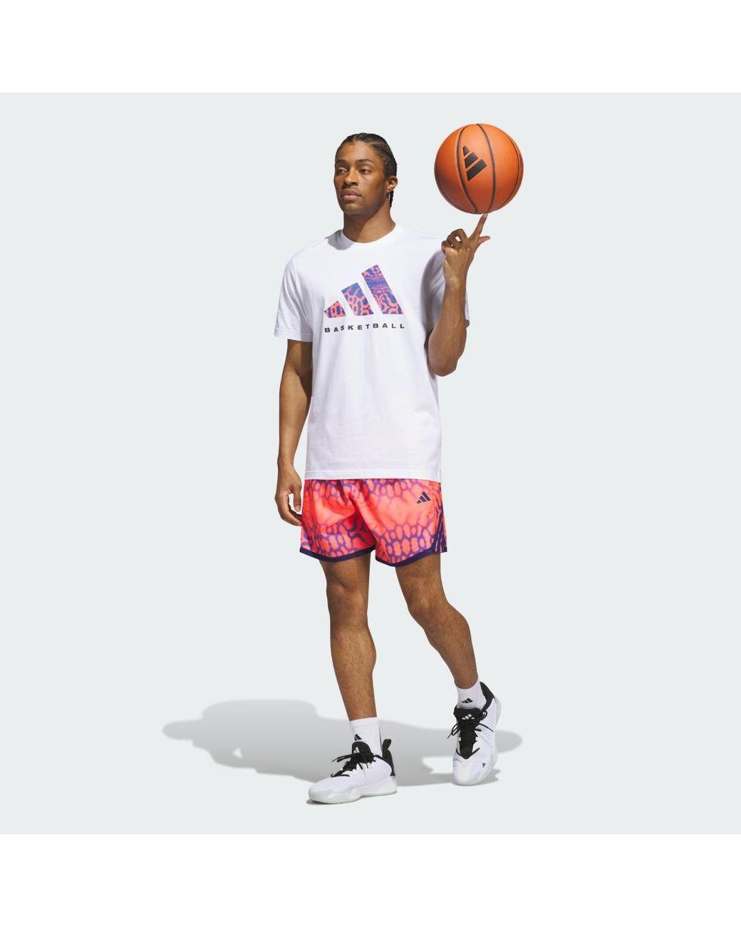 Adidas Pink Crazylite Graphic Short for men