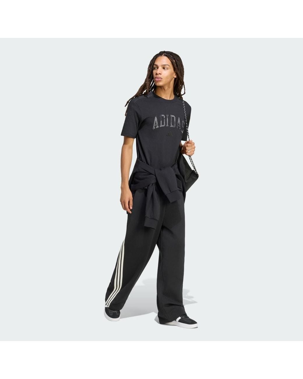 Adidas Black Seasonal Essentials Camo T-Shirt for men