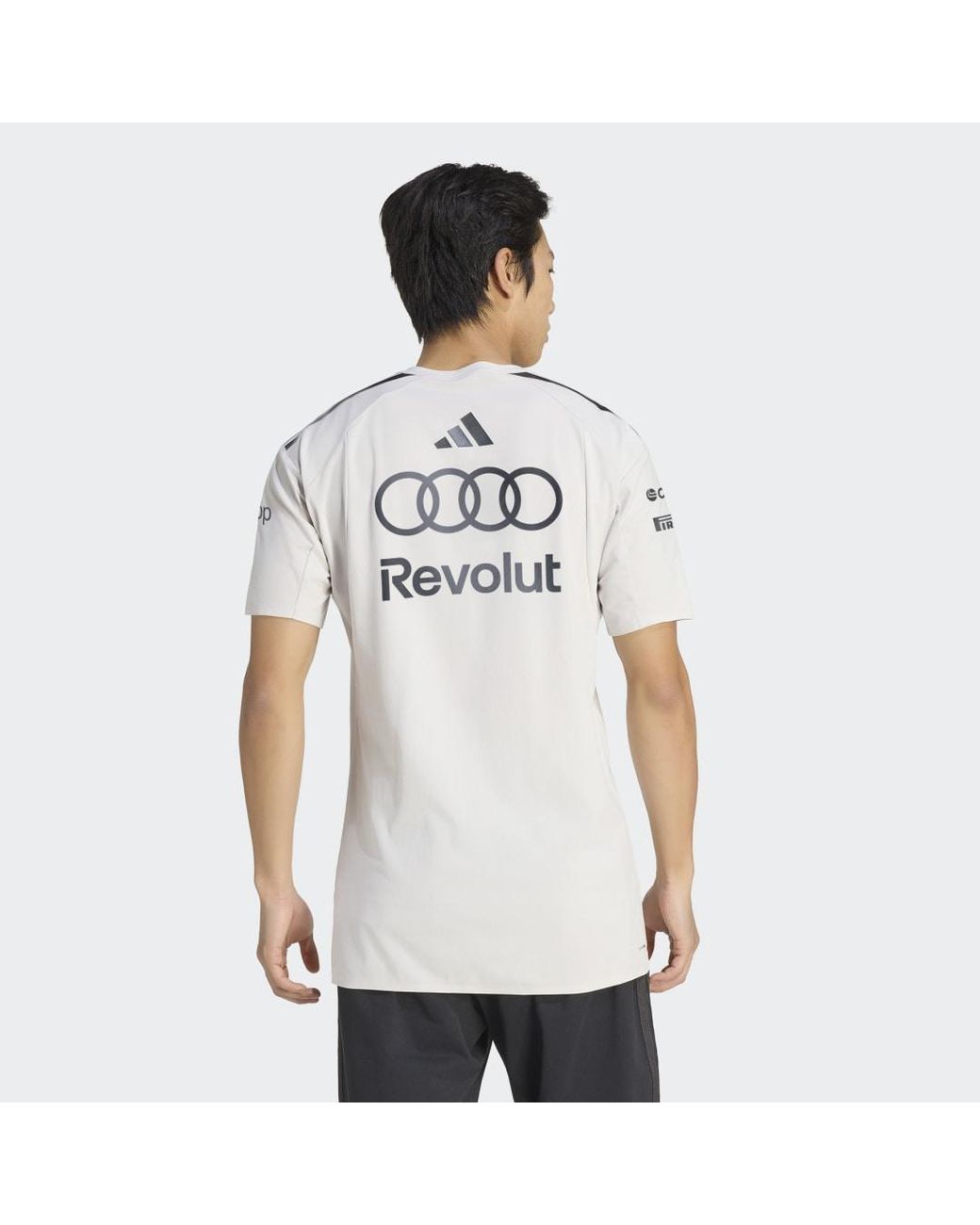 Adidas White Audi Revolut F1 Team Engineers & Marketing Short Sleeve Polo for men