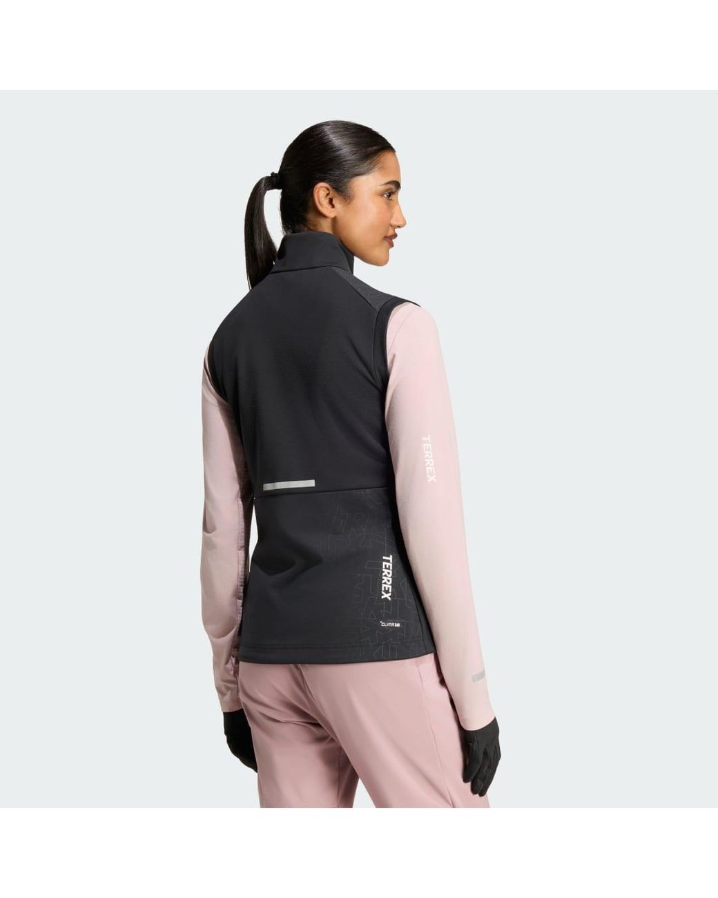 Adidas Black Terrex Xperior Cross-Country Ski Softshell Vest Jacket