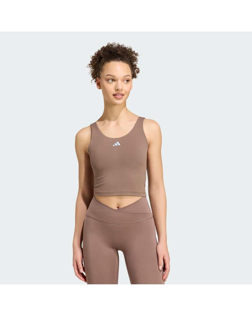 Adidas Multicolor 3 Stripes Studio All Me Light Support Tank Top