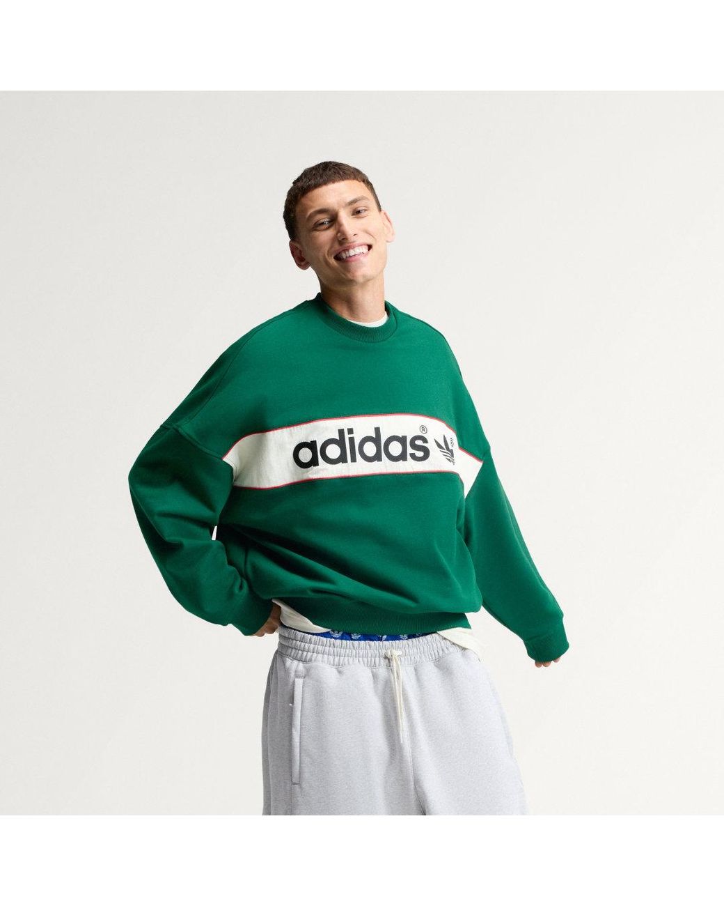 Adidas Green Adisignature Ny Crewneck Sweatshirt