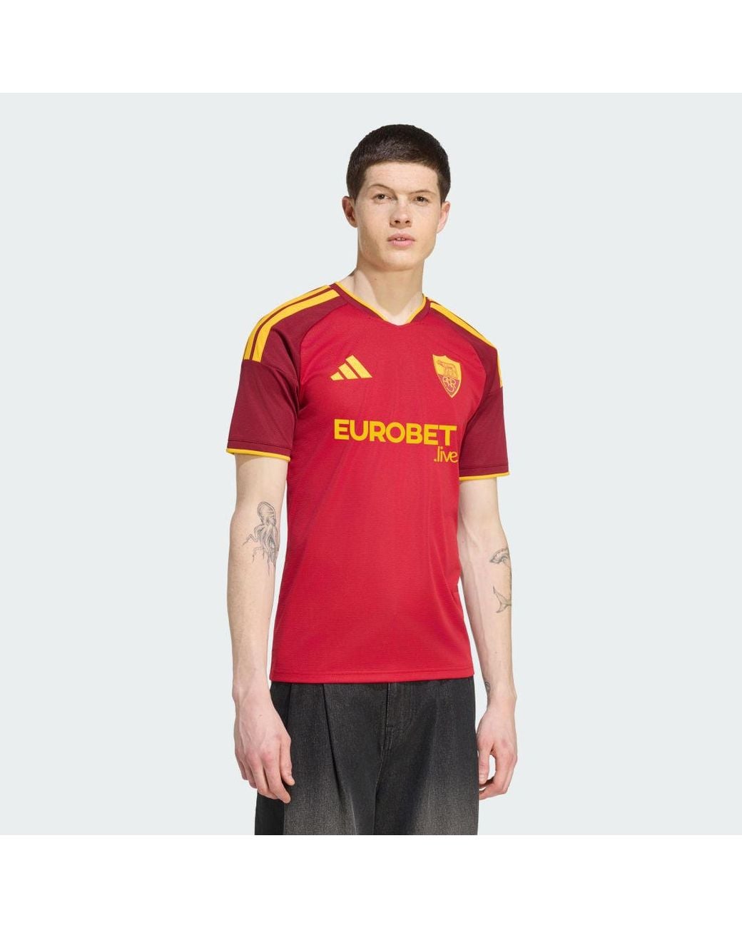 Adidas Red As Roma 2026/27 Home Replica Jersey for men