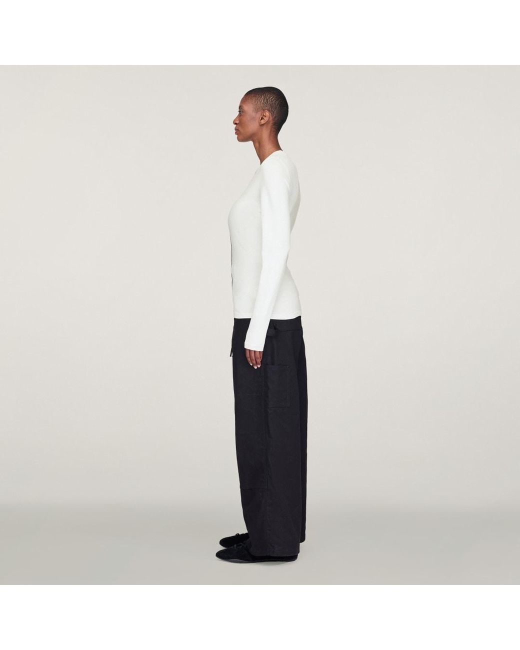 Adidas White Y-3 3-Stripes Long Sleeve Long-Sleeve Top