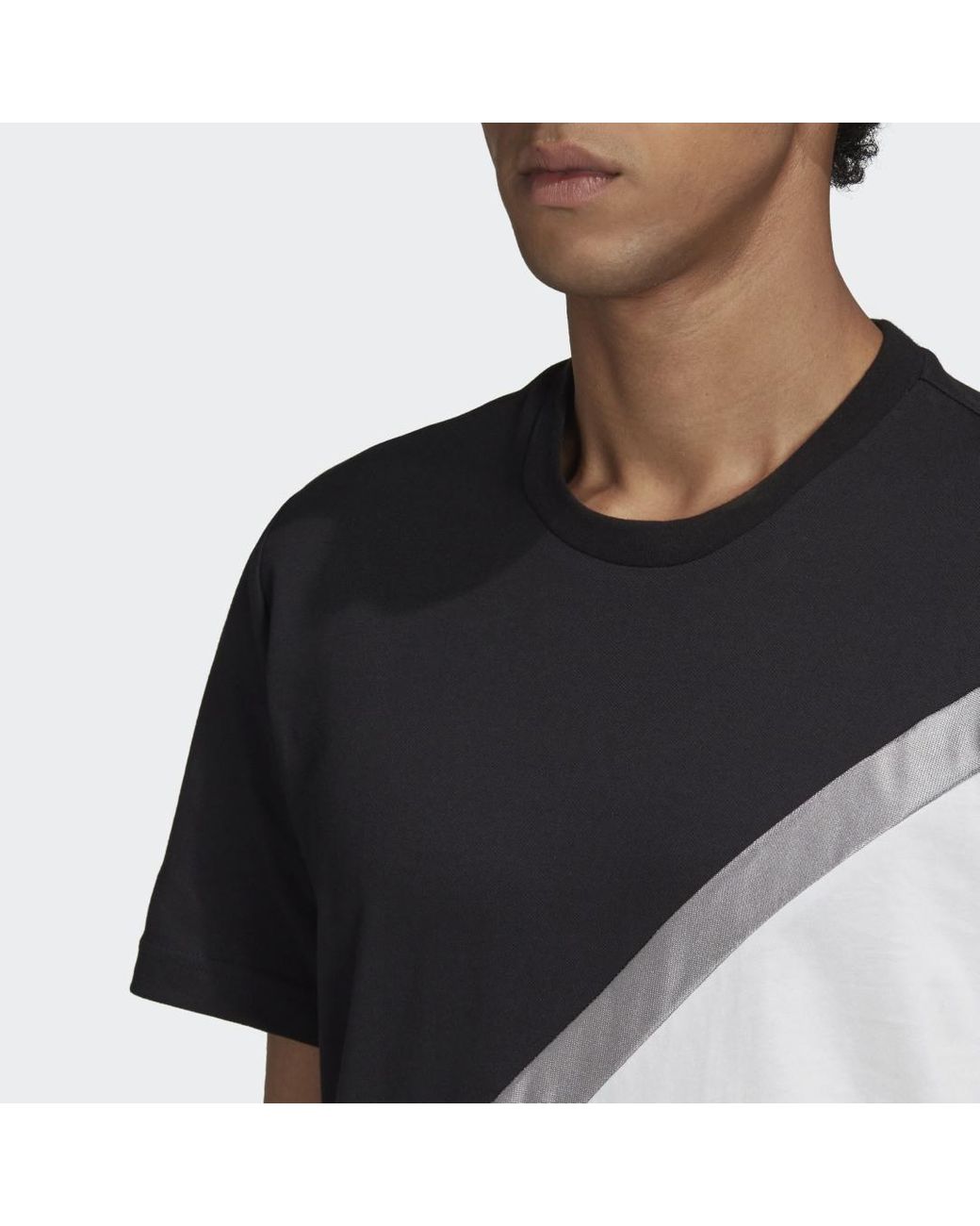 adidas Baumwolle TAN Block T-Shirt in Weiß für Herren - Lyst