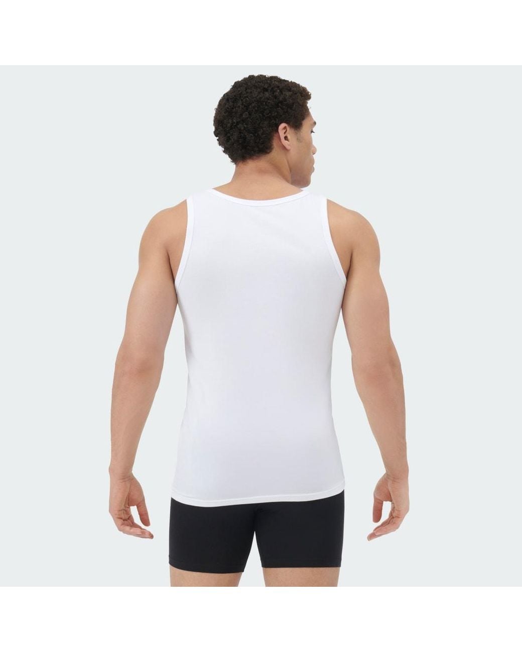 Adidas White Active Flex Cotton Tank Top 2-Pack Underwear for men
