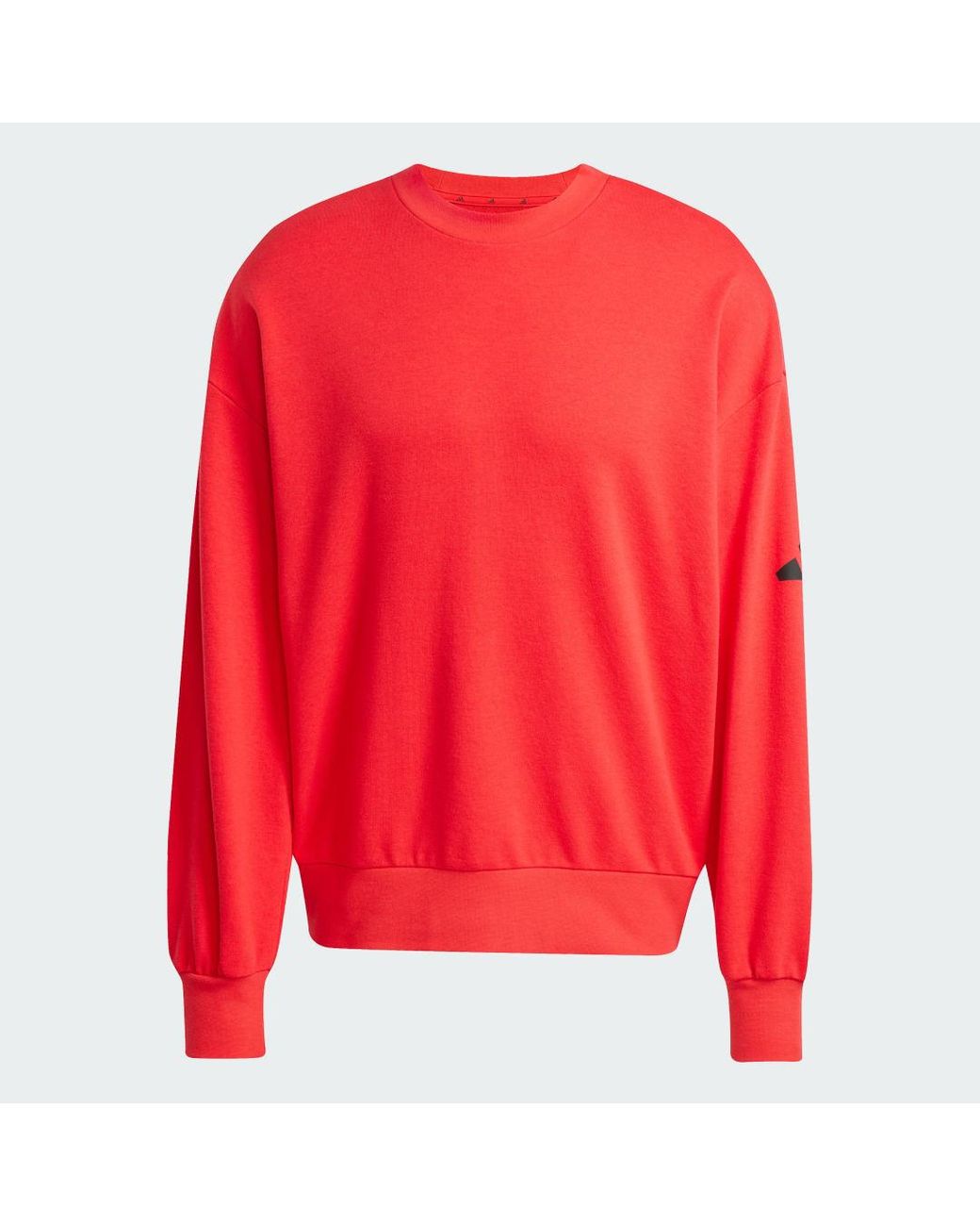 Adidas Originals Red Essentials Loose Fit 3 Bar Logo Sweatshirt for men