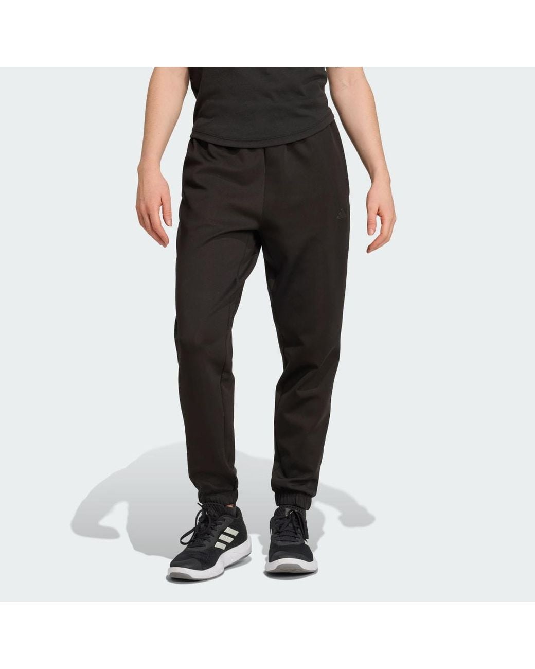 Adidas Black Yoga Essentials Pant With Cuffs