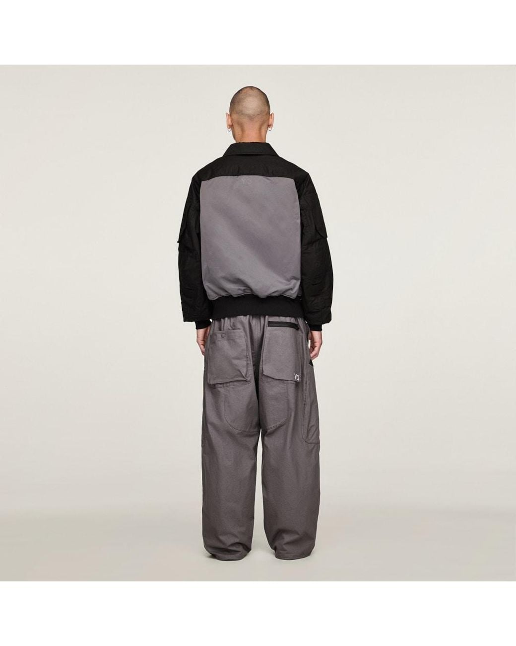 Adidas Gray Y-3 Ut Twill Cargo Trousers for men
