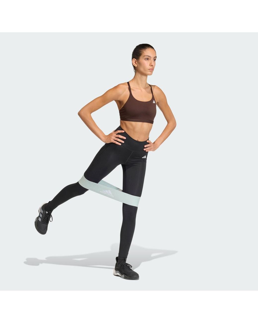 Adidas Black Optime Essentials Workout Light Support Bra