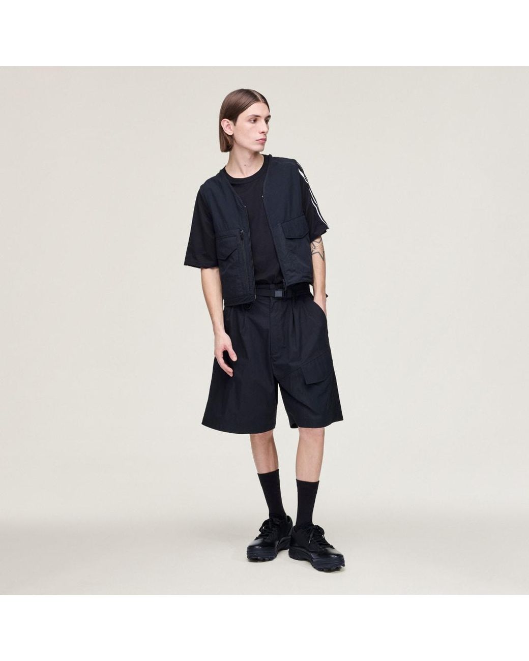 Adidas Blue Y-3 Tactical Utility Vest for men