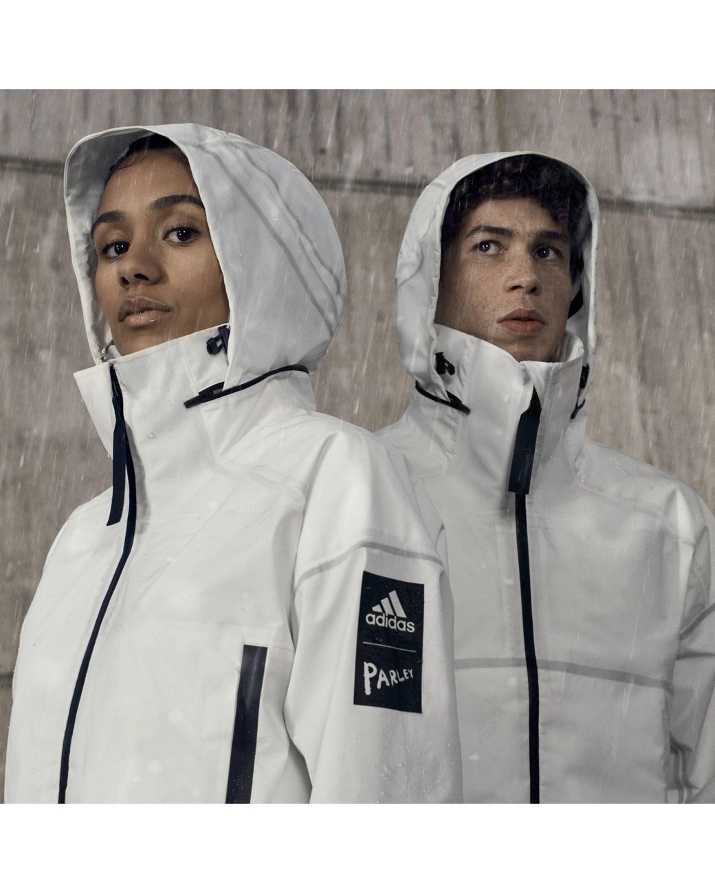 adidas Myshelter Parley Rain.rdy Jacket in White for Men | Lyst UK